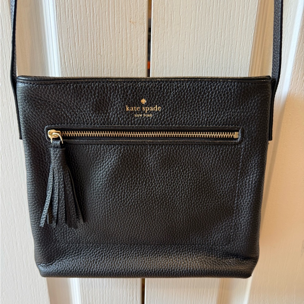 Kate Spade Black Textured Crossbody Bag